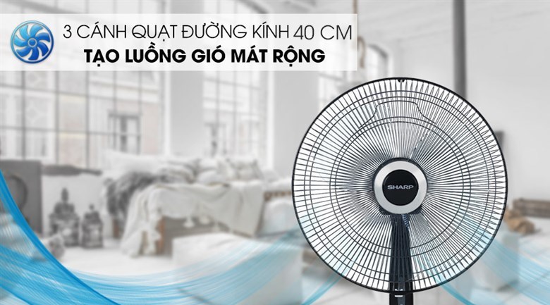 Quạt cây Sharp PJ-S40RV-DG-Có điều khiển 