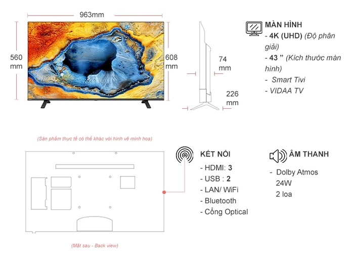 Tivi Toshiba 4K 43 inch 43E330NP