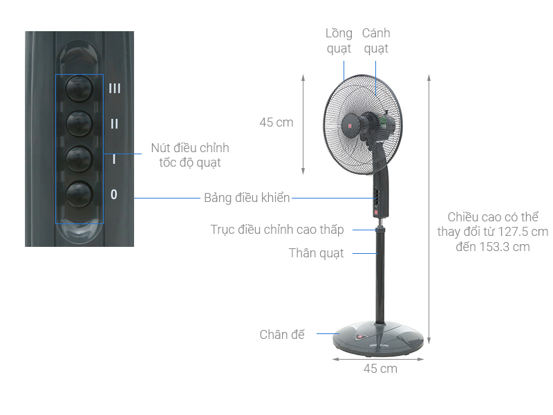 Quạt đứng KDK P41U