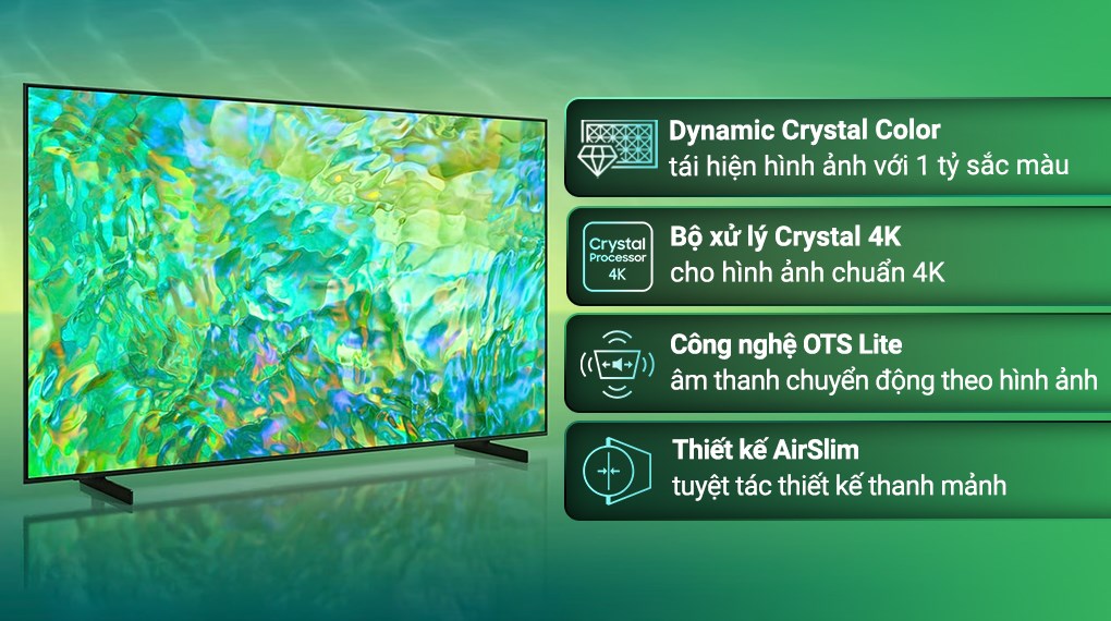 Smart Tivi Samsung 43 inch 4K UA43CU8000