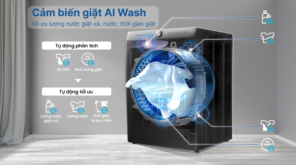 Máy giặt WW10TP44DSB/SV Samsung AI Inverter 10kg