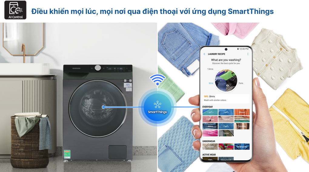 Máy giặt WW10TP44DSB/SV Samsung AI Inverter 10kg