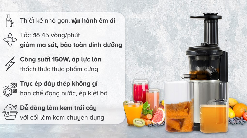 Máy ép chậm Panasonic PAVH-MJ-L500SRA chính hãng cao cấp