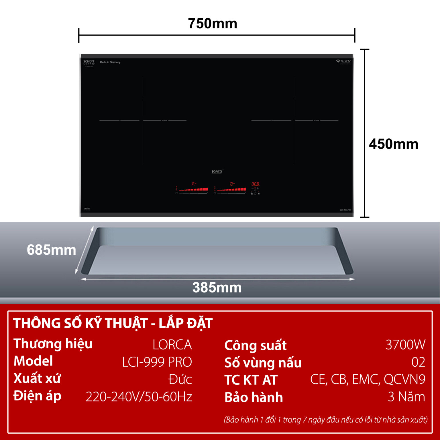 Tại sao nên chọn Bếp từ đôi Lorca LCI-999 Pro nhập khẩu Đức chính hãng cao cấp tại Điện Máy Văn Minh?