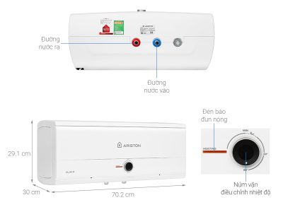 bình nóng lạnh Ariston SLIM3 20R AG+ 20L cao cấp kháng
