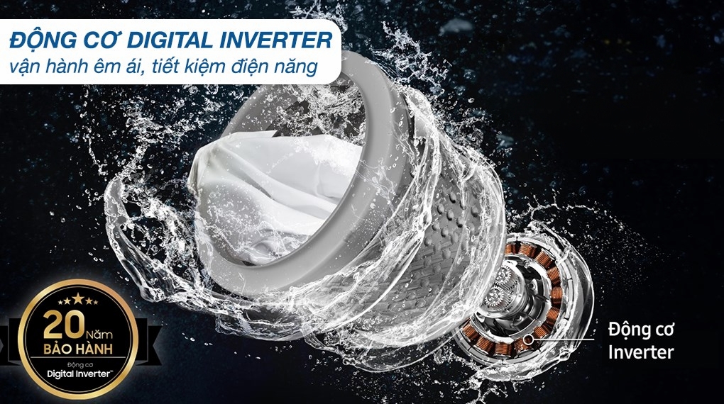 Máy giặt Samsung Bespoke AI Inverter 10 kg WW10DB7U34GBSV – Trợ thủ thông minh cho cuộc sống hiện đại