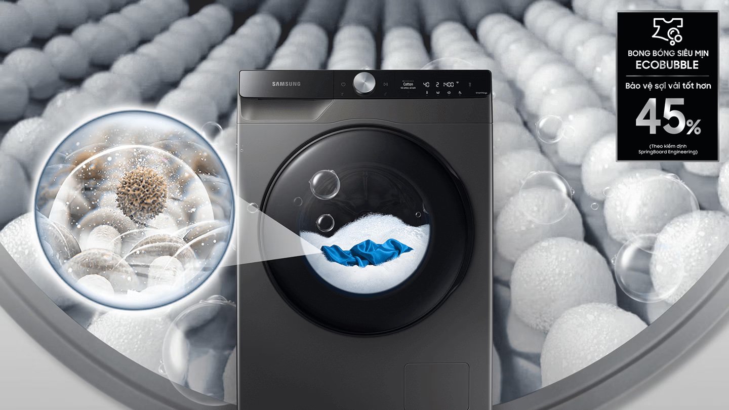 Máy giặt Samsung Bespoke AI Inverter 10 kg WW10DB7U34GBSV