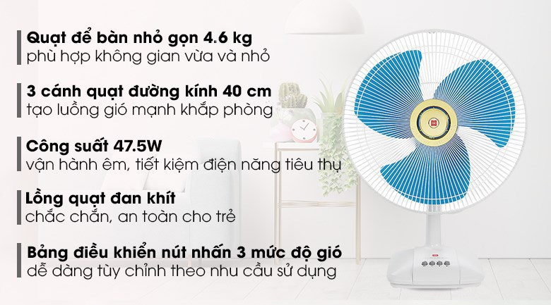 Quạt bàn KDK A40B chính hãng Nhật Bản