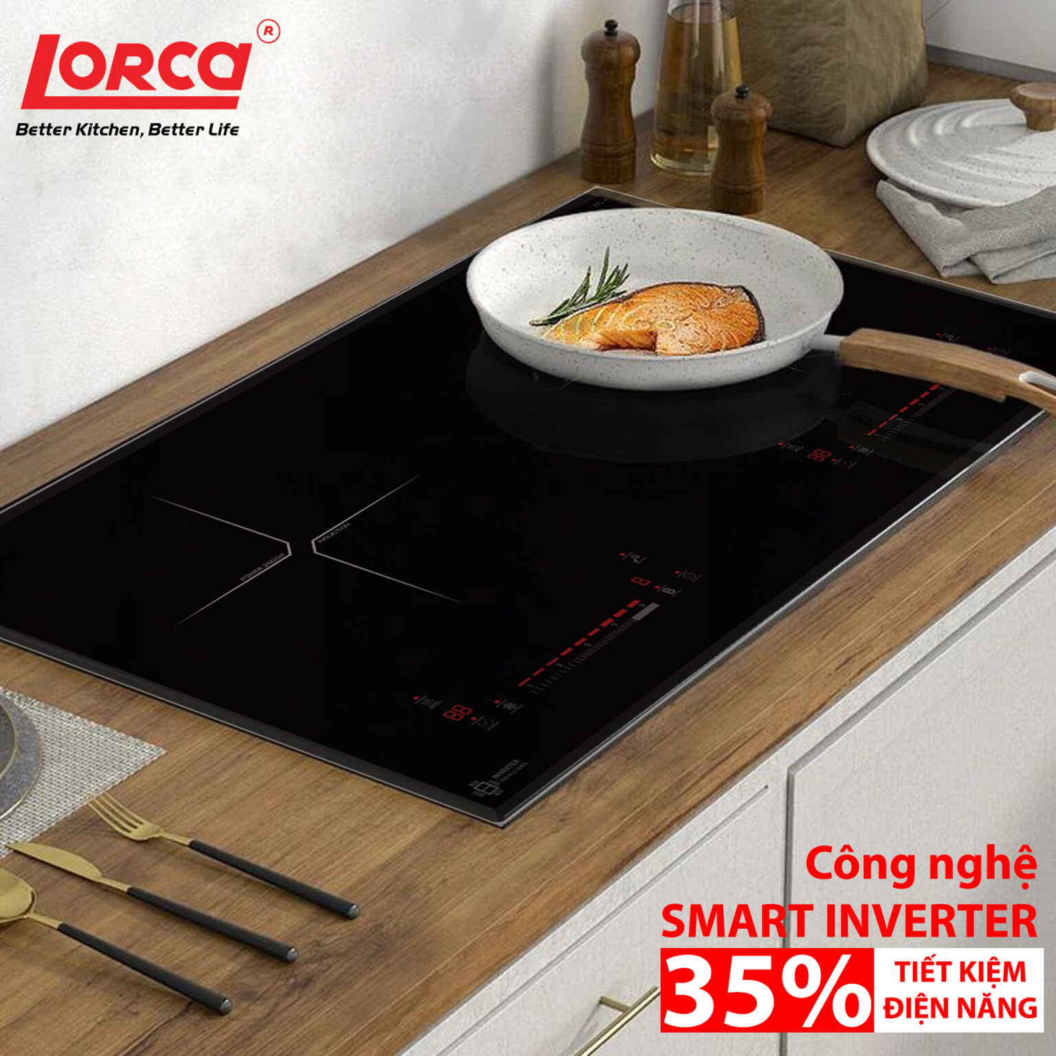 Bếp từ đôi Lorca LCI-985EU tiết kiệm điện