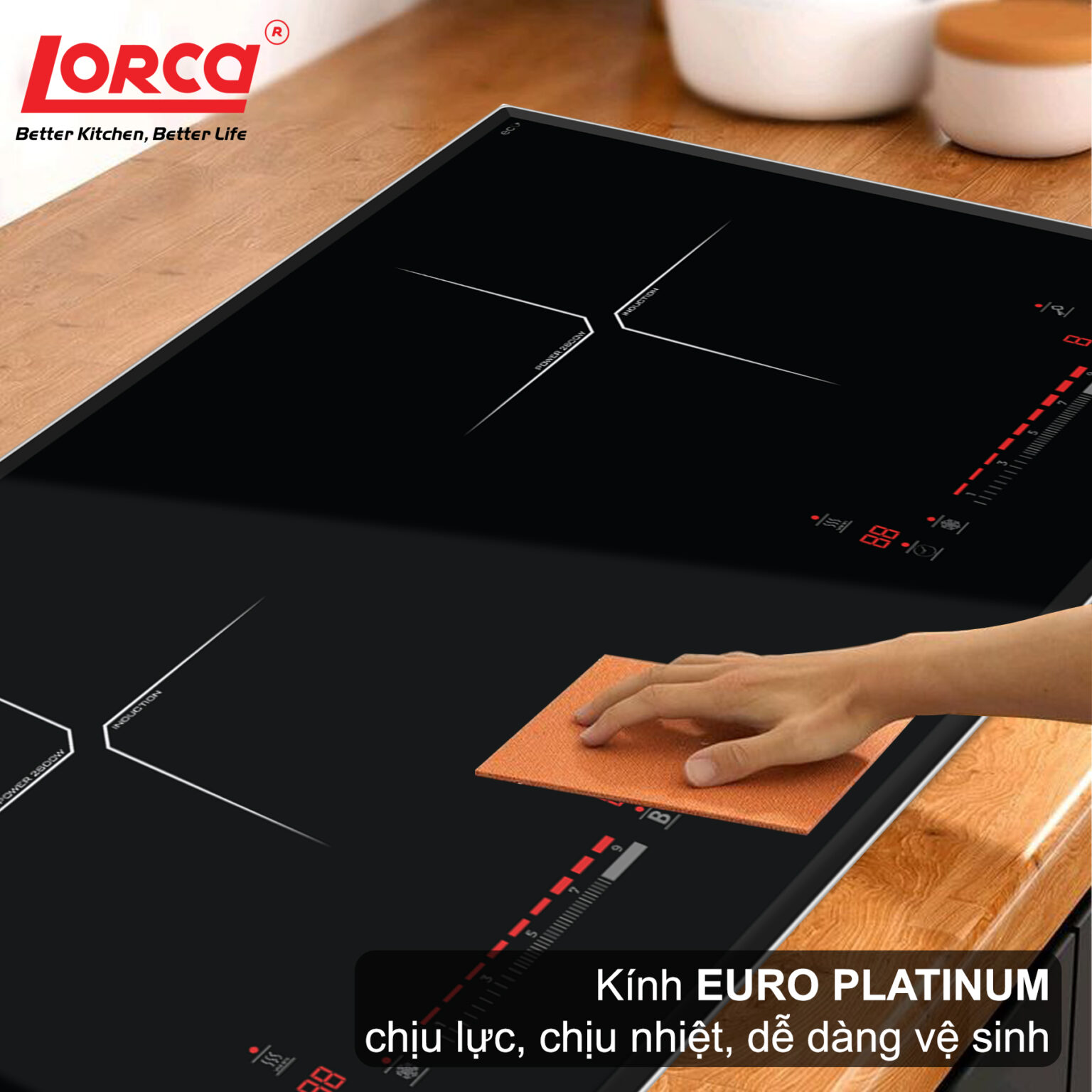 Bếp từ đôi Lorca LCI-985EU tiết kiệm điện