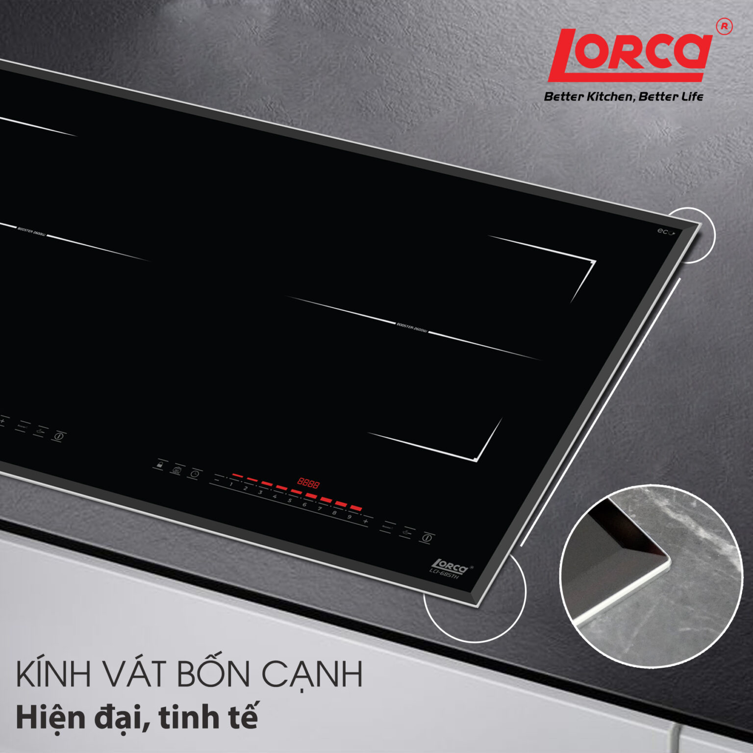 Bếp từ đôi Lorca LCI 685TH Thái Lan tiết kiệm điện