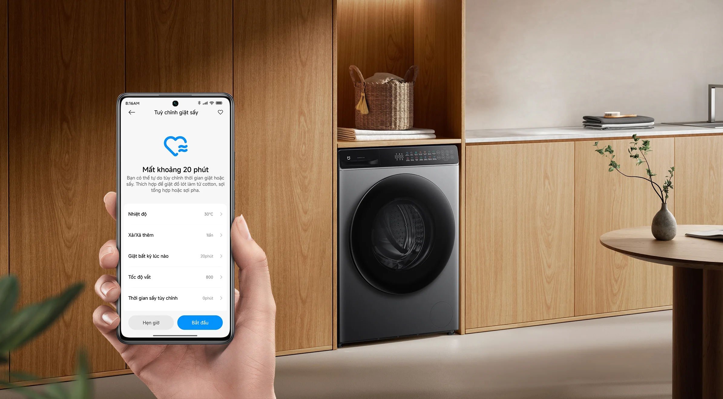 Máy giặt sấy Xiaomi Mijia WD105MJA10VN Inverter giặt 10.5kg sấy 7kg
