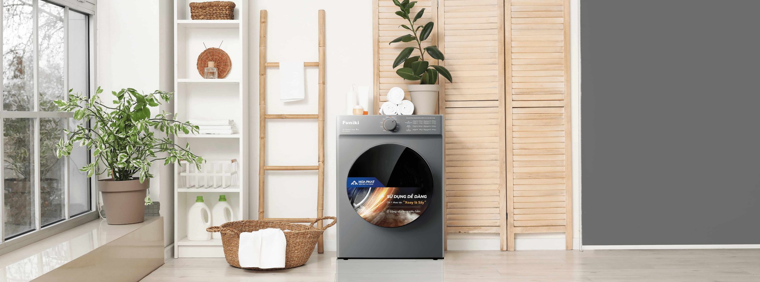 Máy sấy thông hơi Funiki 8kg HD V680AG giá tốt