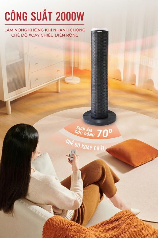  Máy sưởi gốm Rapido RCH-2000SDB chính hãng