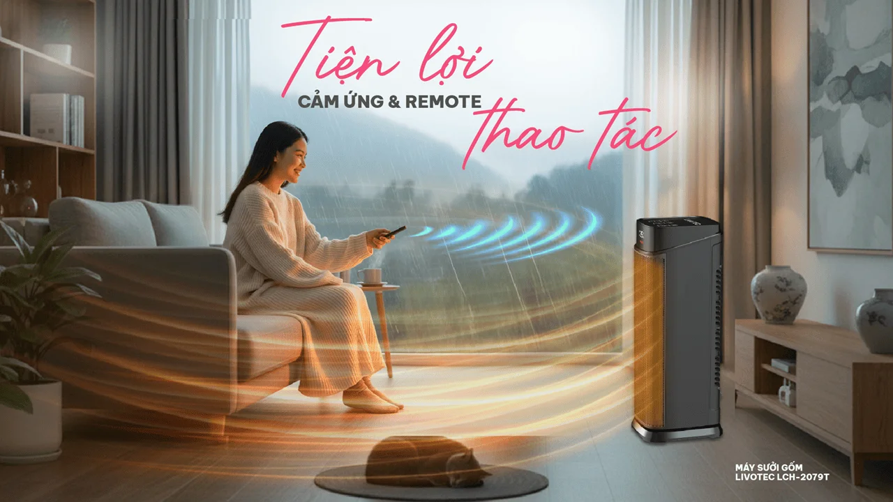 Máy sưởi gốm Livotec LCH-2079T công suất lớn