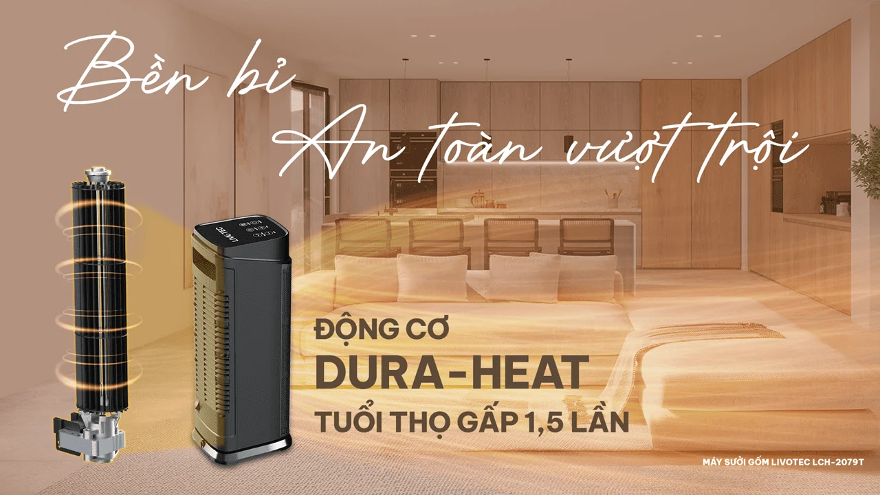 Máy sưởi gốm Livotec LCH-2079T công suất lớn