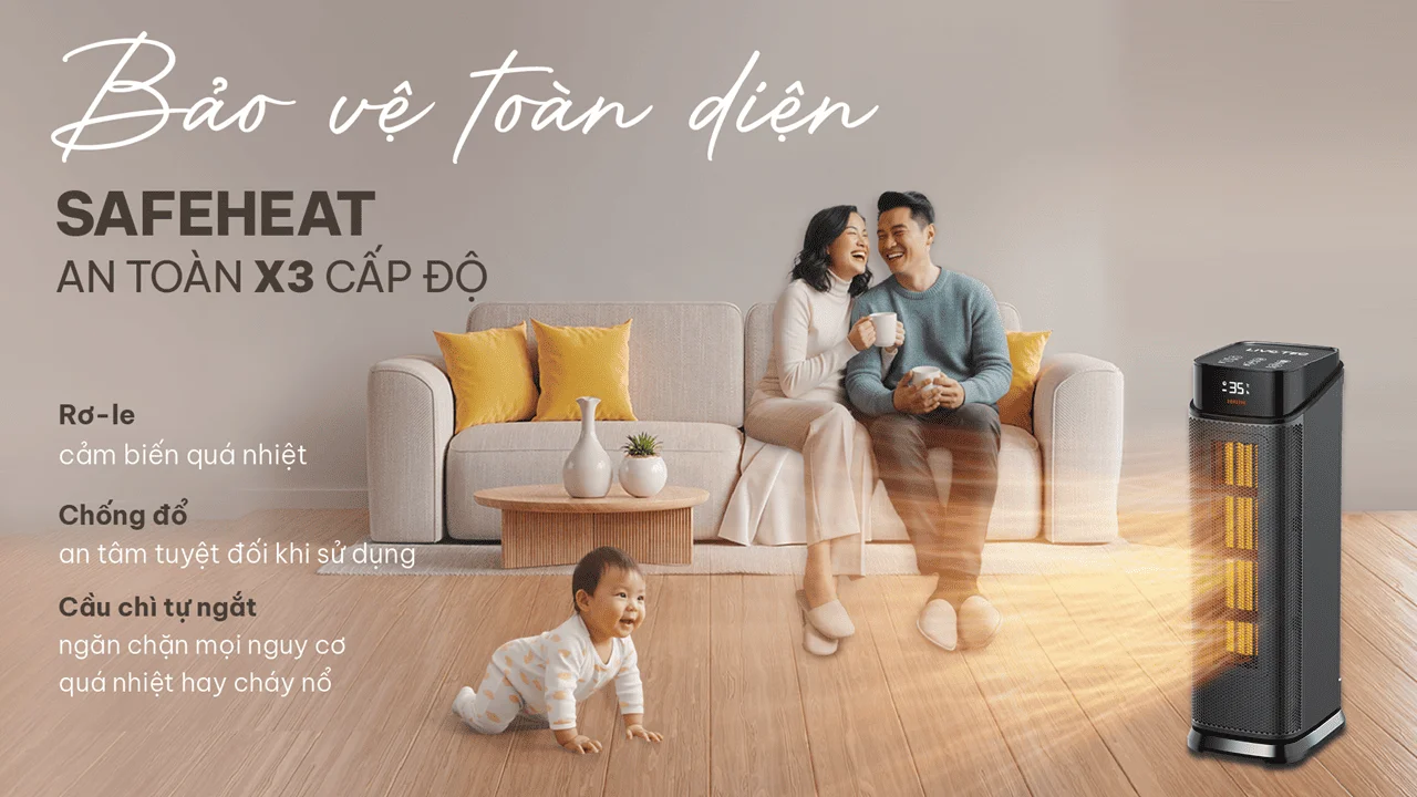 Máy sưởi gốm Livotec LCH-2079T công suất lớn