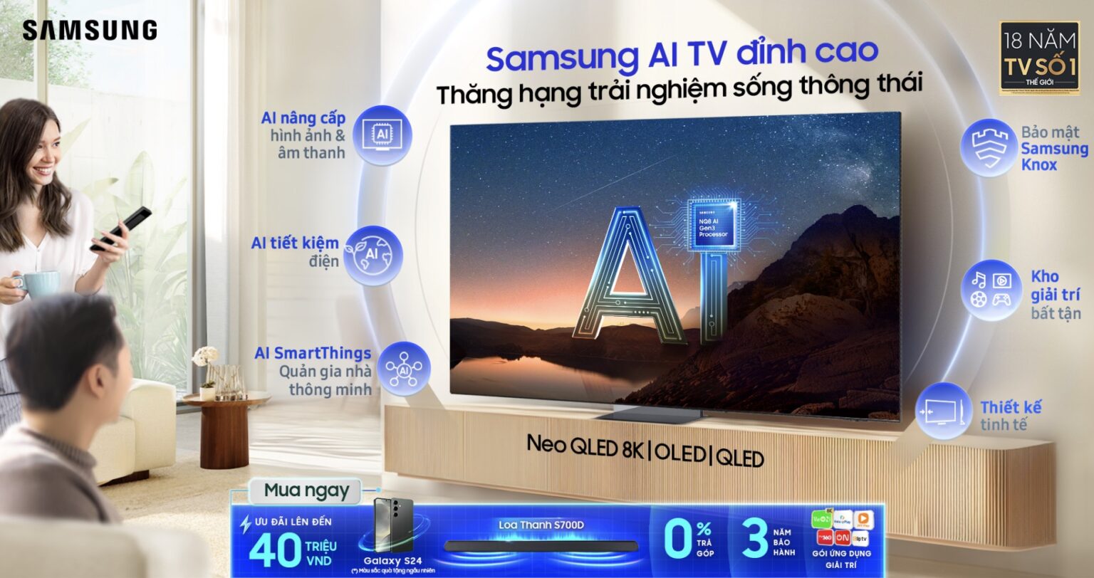 Tivi Samsung QA115QN90FKXXV 115 inch Neo QLED AI 4K