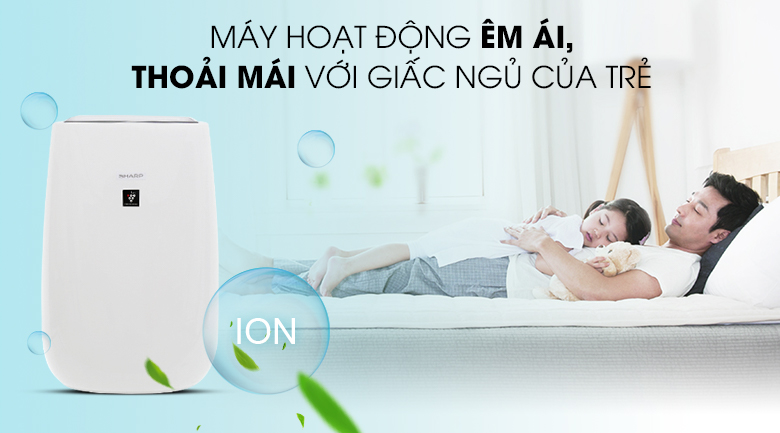 Máy lọc không khí Sharp FP-J40E-W phòng ngủ