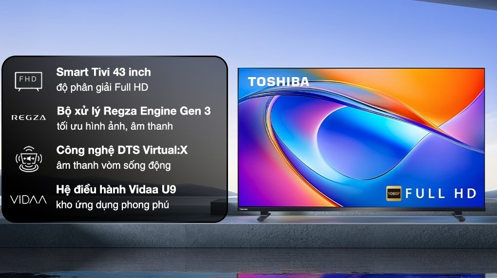 Smart Tivi Toshiba 43V35RP hình ảnh Full HD