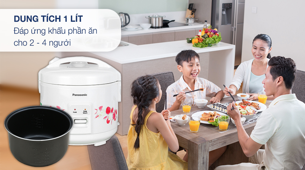 Nồi cơm điện Panasonic SR-MVN18FRAX nắp gài