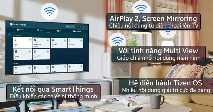 Thiết kế viền mỏng Smart Tivi Samsung QA85Q60DAKXXV