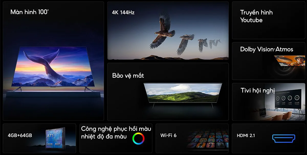 Tivi Redmi MAX 100 inch L100RA 2025 4K