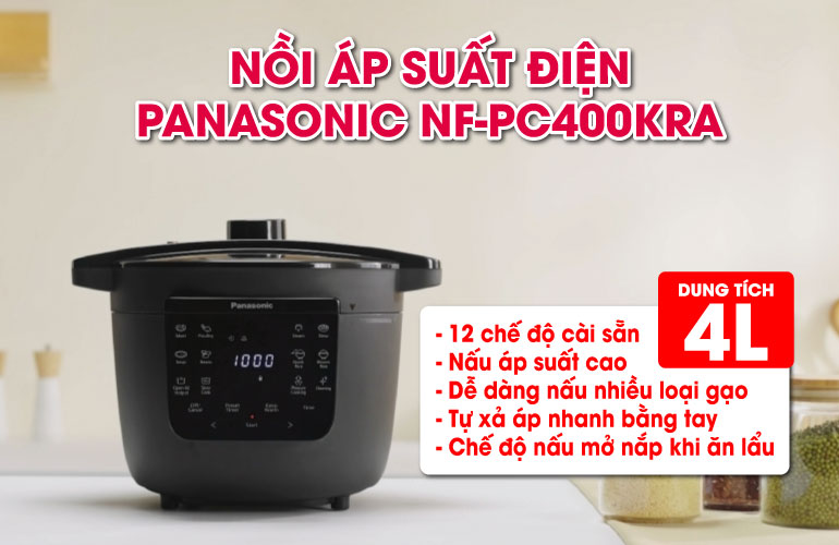 Dung tích 4 lít nồi áp suất Panasonic NF-PC400KRA