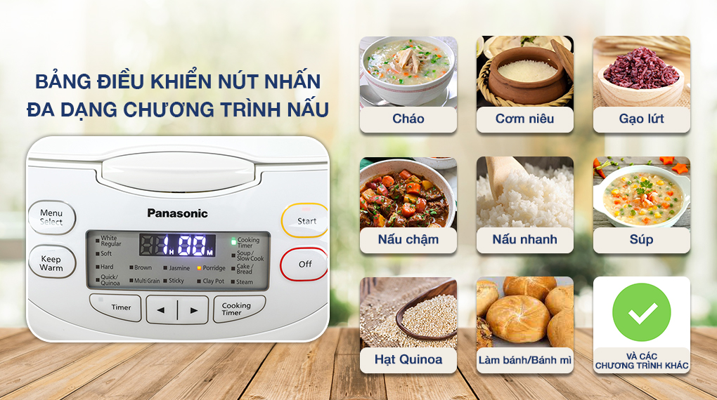 Bảng điều khiển nồi cơm Panasonic SR-CL188WRAM 