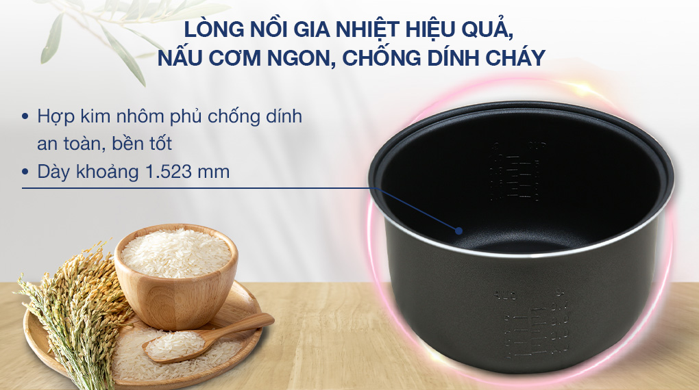 Nồi cơm điện Panasonic SR-MVN10LRAX nắp gài