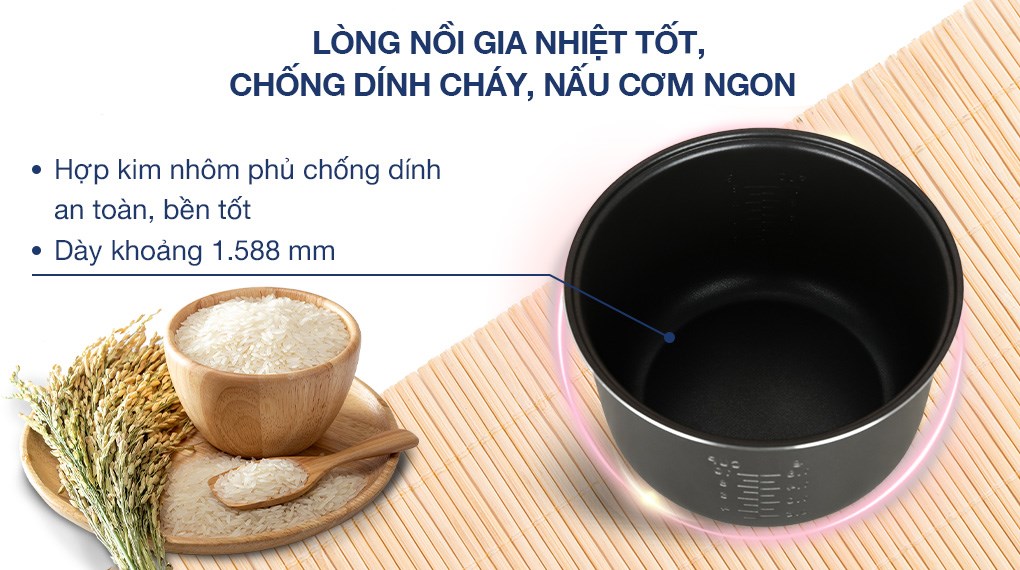 Nồi cơm Panasonic SR-MVN18FRAX dung tích 1.8 lít