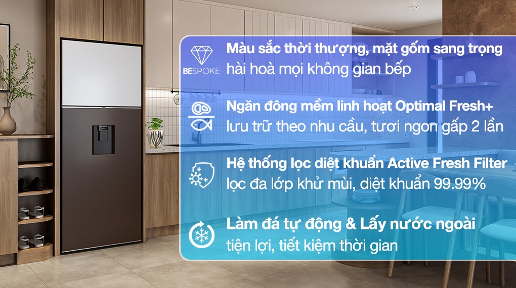Tủ lạnh Samsung Bespoke RT38CB6784C3SV Inverter 382 lít