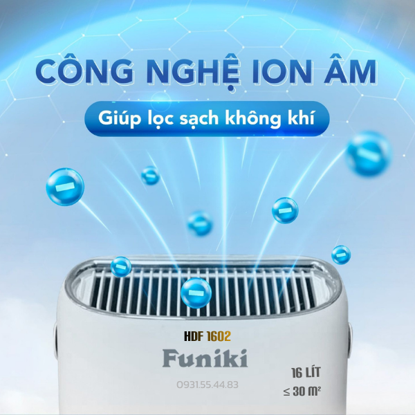 Funiki HDF1602 hút ẩm phòng 30m2