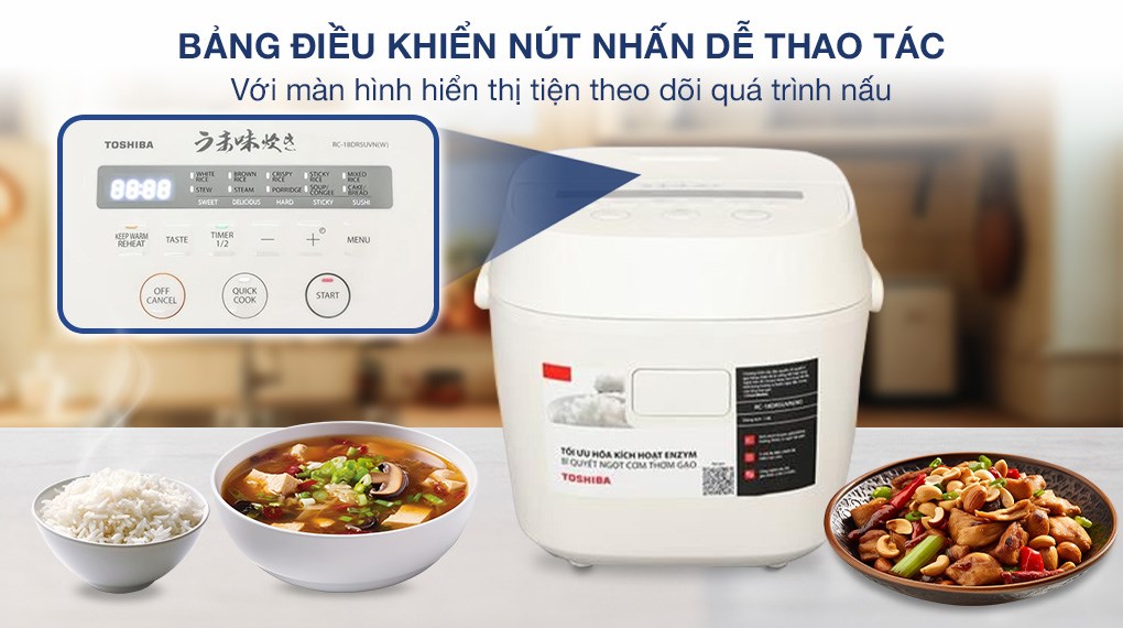 Bảng điều khiển nồi cơm Toshiba RC-18DR5UVN(W)