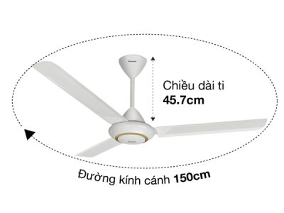 Model F-60MZ2 Thương hiệu Panasonic Loại quạt Quạt trần Số cánh 3 cánh Sải cánh 150 cm Công suất 66 W Điều khiển Hộp số treo tường Màu sắc Bạc Xuất xứ Malaysia Bảo hành Chính hãng Panasonic