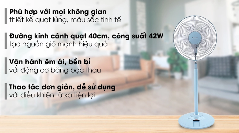 Quạt đứng Panasonic F-308NHP có điều khiển