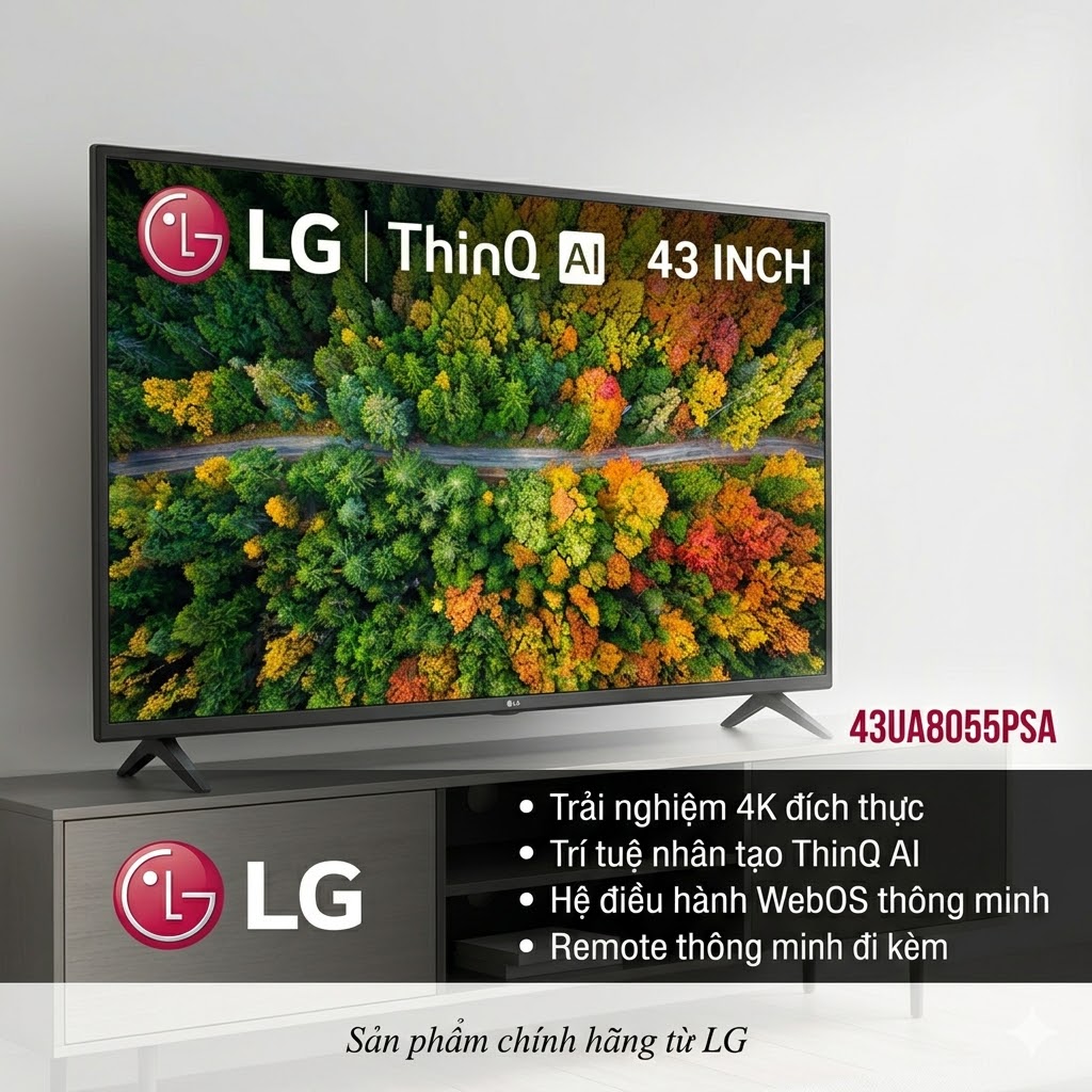 Smart Tivi LG AI 4K 43 inch 43UA8055PSA