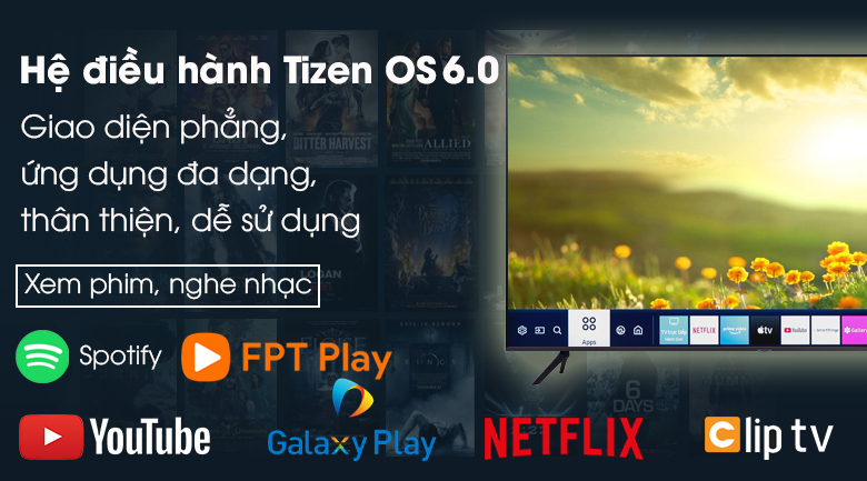 Smart Tivi Samsung 55 inch UA55AU8000 Crystal UHD 4K