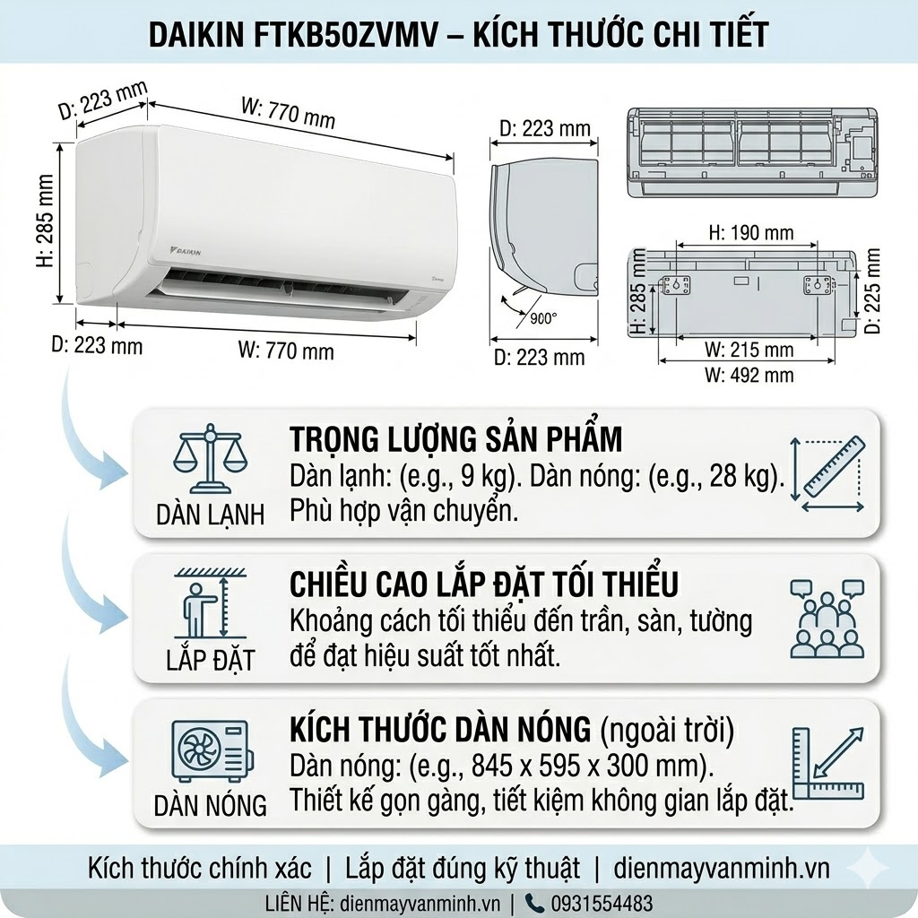 dieu hoa Daikin FTKB50ZVMV 