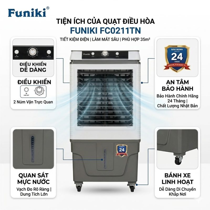 Quạt điều hòa Funiki FC0211TN 35m²