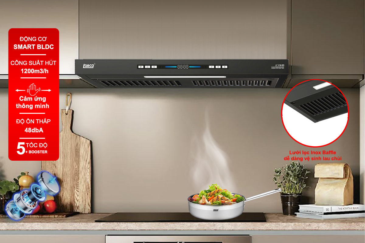 Máy hút mùi Lorca điều khiển cảm ứng