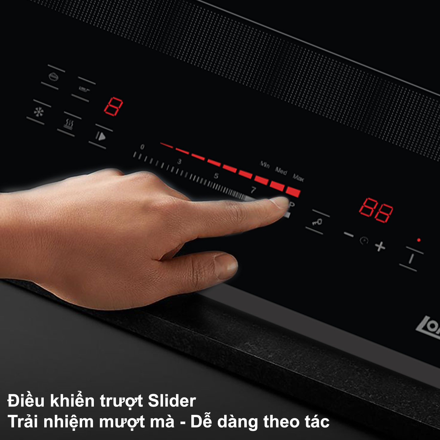 Bếp từ Lorca điều khiển Slider