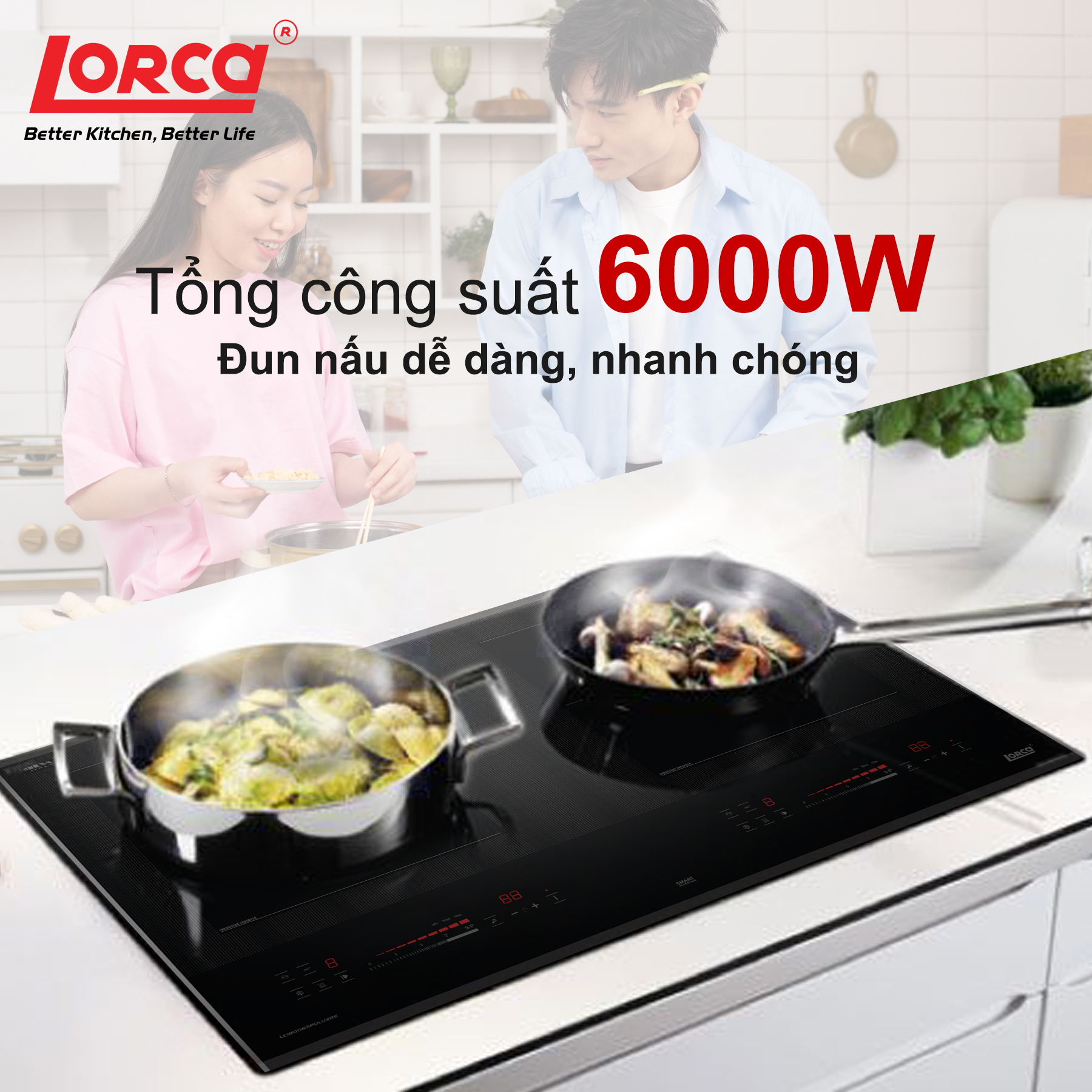 Bếp từ đôi Lorca LCI-80065PULUX8E
