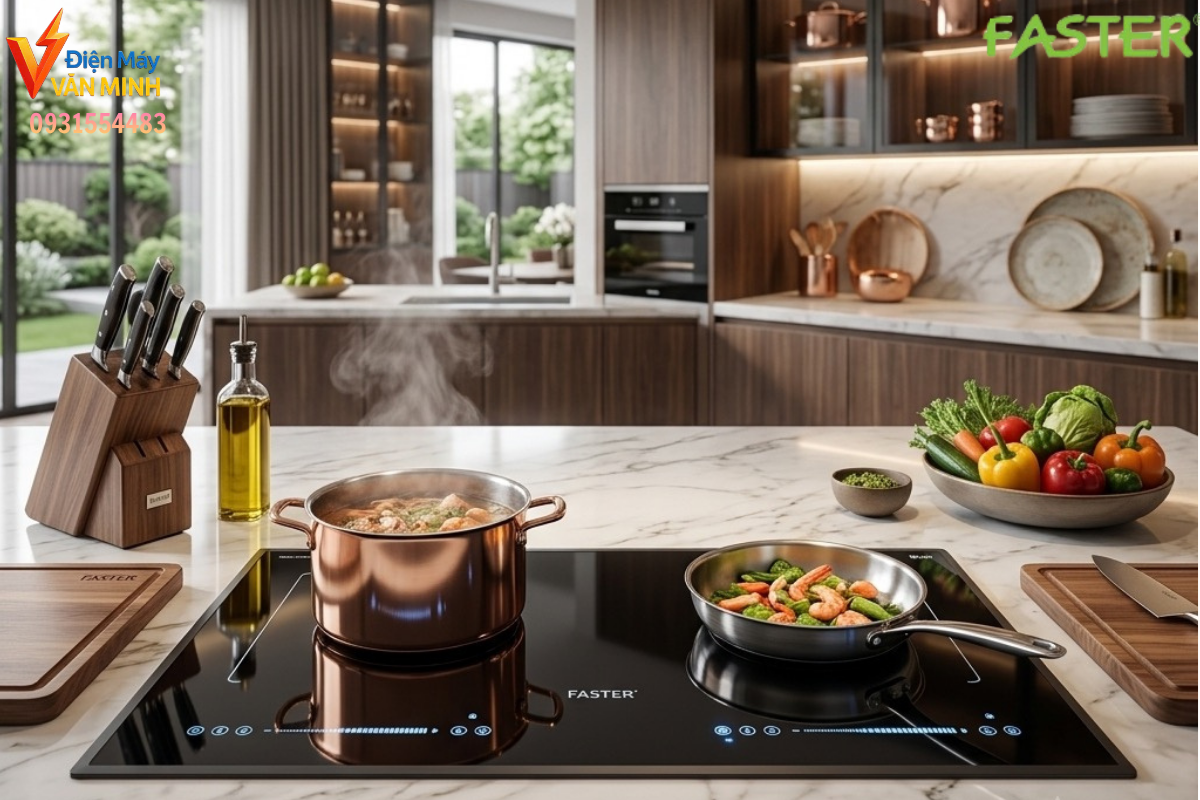 Bếp từ Faster FS 735I Plus mặt kính chịu nhiệt