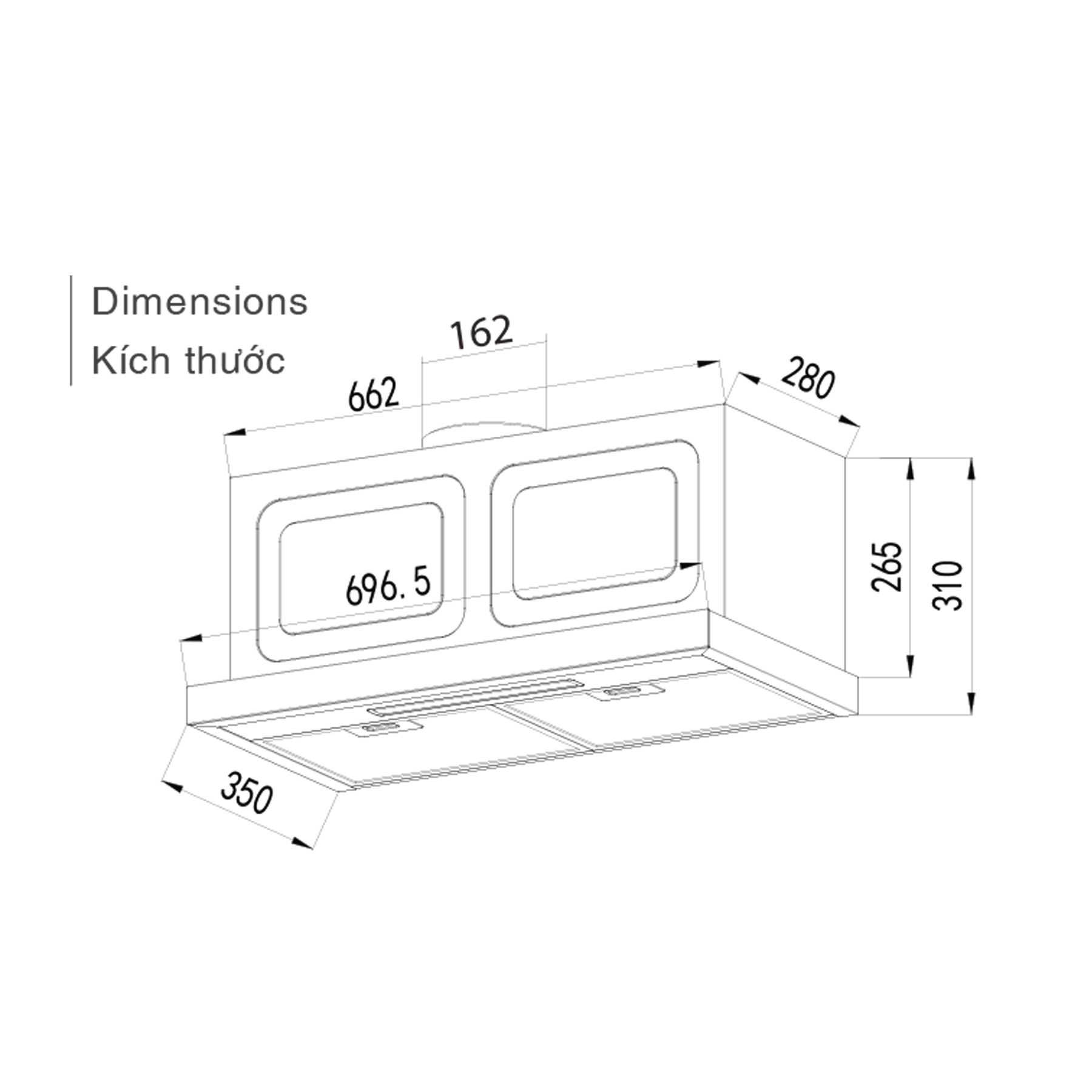 Máy hút mùi Lorca điều khiển cảm ứng 02