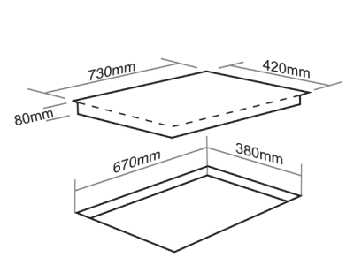 Bếp từ Faster FS 836G lắp âm