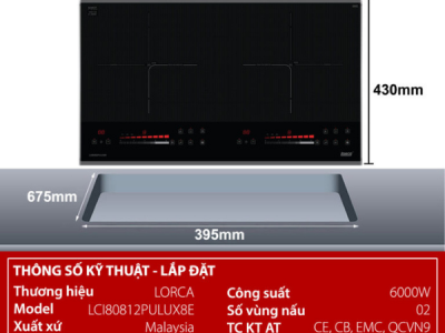 Lắp đặt bếp từ Lorca LCI80812PULUX8E