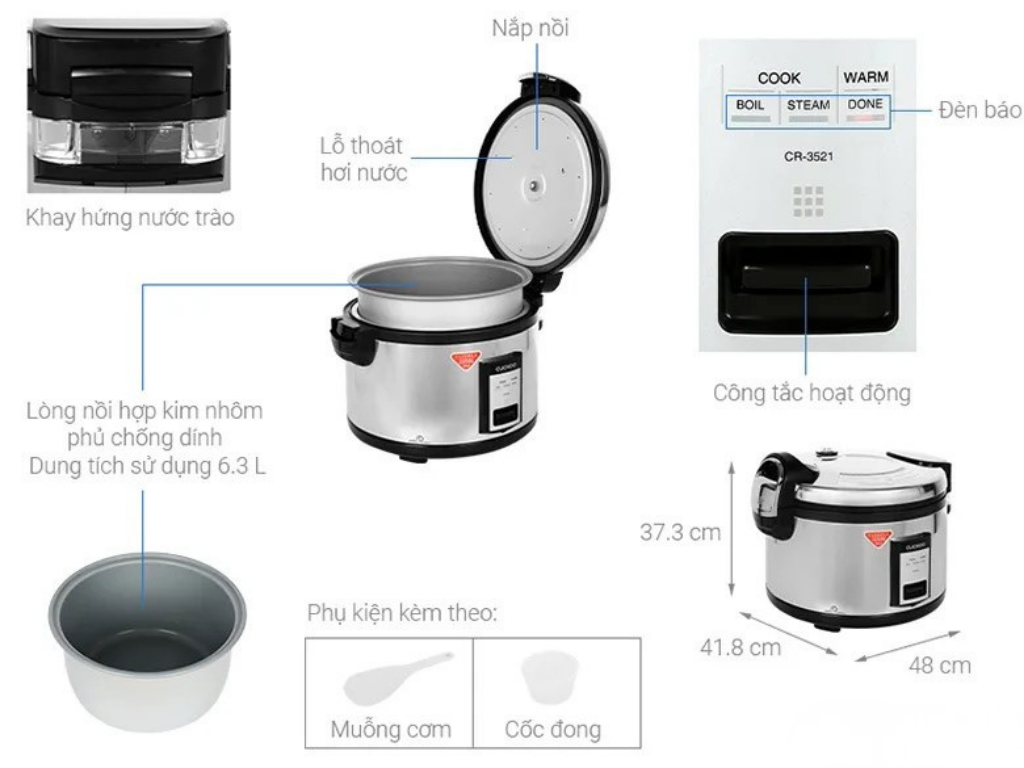 Nồi cơm điện Cuckoo cho 10–35 người