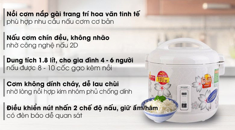 Dây nguồn rút tự động Sharp KS-N182ETV SW
