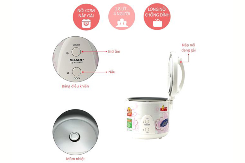 Công nghệ gia nhiệt 2D Sharp KS-192ETV
